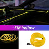 Bande lumineuse LED néon jaune flexible enroulée pour usage automobile et décoration