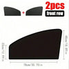Two black magnetic car window sunshades, one is shown in detail with dimensions 48cm x 78cm.