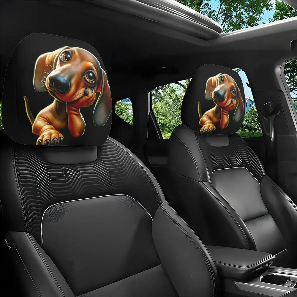 Dachshund Car Headrest Covers (Set of 2)