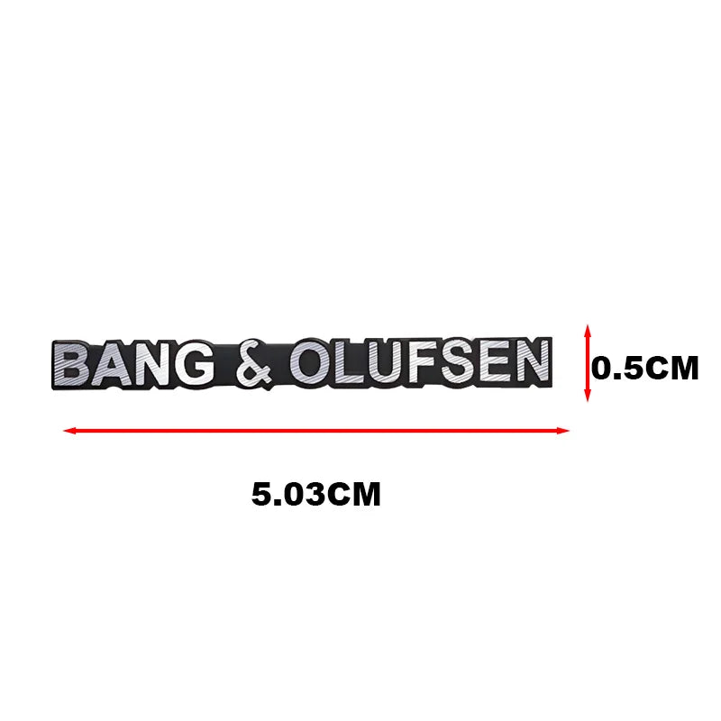 Black text logo BANG & OLUFSEN with a 0.5cm scale bar, measuring 5.03cm long.