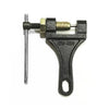 A black universal chain breaker tool with a metal rod and adjustable jaw for breaking motorcycle, bicycle, or ATV chains.