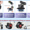 A multi-directional 360 degree suction cup phone holder is shown in various usage contexts.