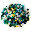 A pile of assorted universal vehicle fastener clips and rivets in various colors including black, white, yellow, and teal.
