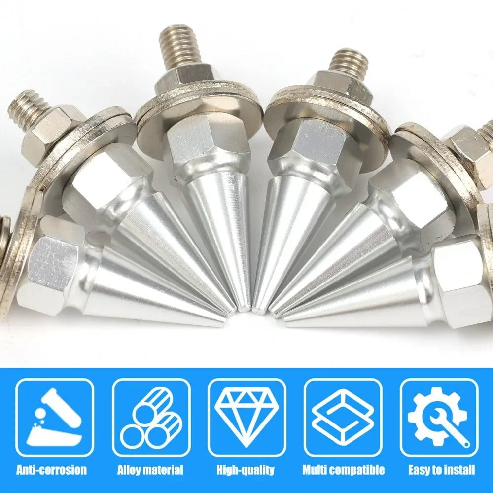 Set of universal M6 license plate screws made from corrosion-resistant aluminum alloy and stainless steel bolts