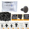 A collection of universal auto fastener clips for trim and body repair, showing various sizes and types.