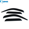 Three black in-channel window visors for a Ford Ranger vehicle.