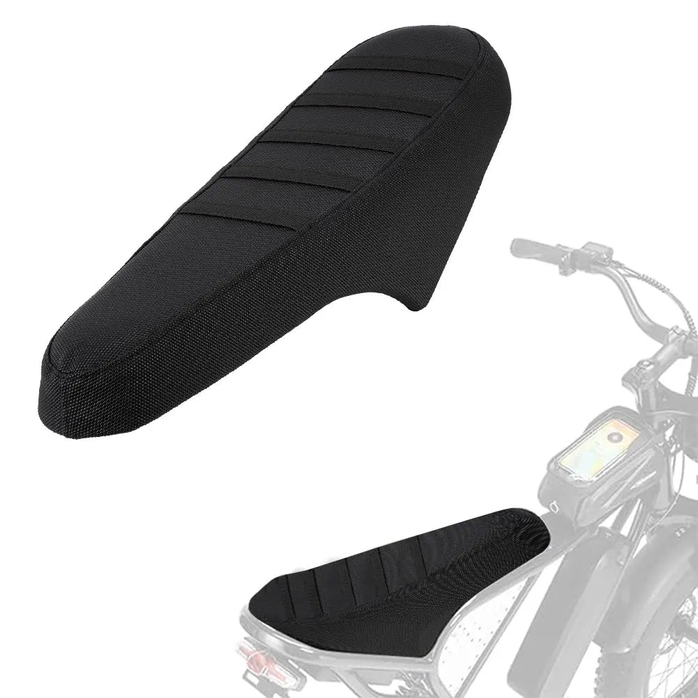 Black padded seat cover for an e-bike or scooter