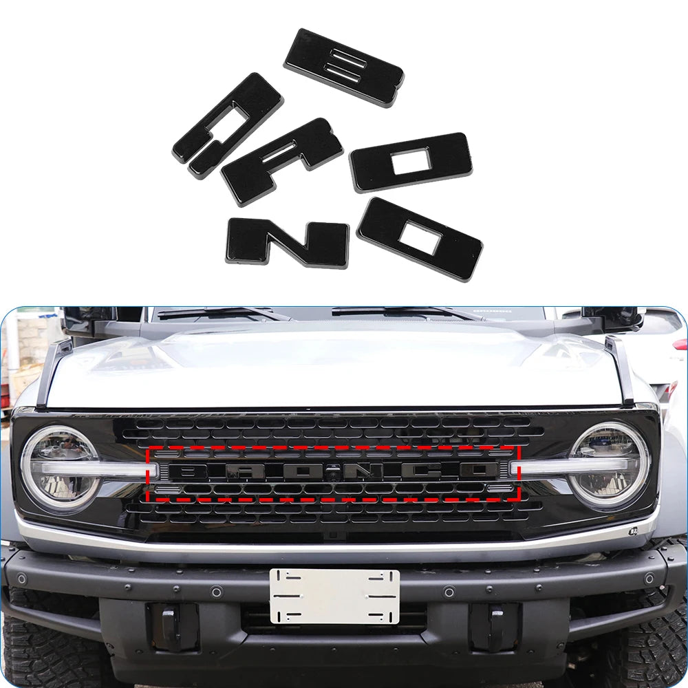 Cache-moules de plaque noire pour véhicule Ford Bronco