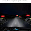 A car's headlights illuminate a road, demonstrating the strong visibility and safety of high-visibility reflective tape durin