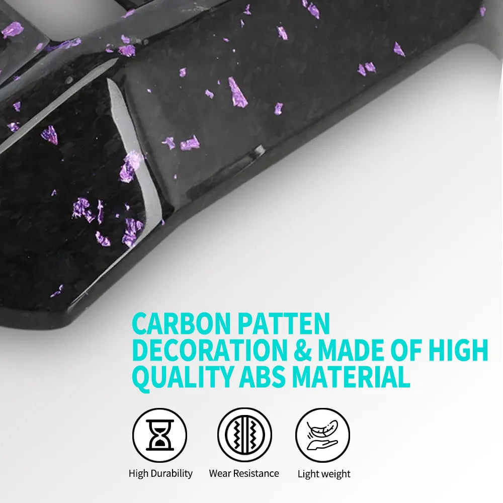 Decoración de patrón de carbono negro y material ABS de alta calidad para cubierta de compartimento de batería de motocicleta