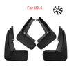 Set of black ABS mud flaps for VW ID.4 and ID.6 vehicles