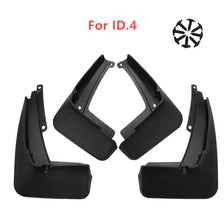 Set of black ABS mud flaps for VW ID.4 and ID.6 vehicles