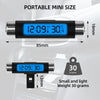 Portable mini size digital car clock and thermometer showing 12:09 and 30.0 degrees