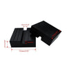 A black universal rubber jack pad designed for frame rail protection, shown from the top view.