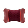 A maroon universal car headrest pillow designed for neck comfort.