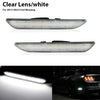 Klare Linsen weiße LED-Seitenmarkierungsleuchten für einen Ford Mustang (2015-2023)