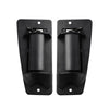 A pair of black exterior door handles for Chevrolet/GMC Silverado trucks.