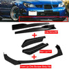Black front lip chin bumper body kits with winglets and side skirt extensions for a car