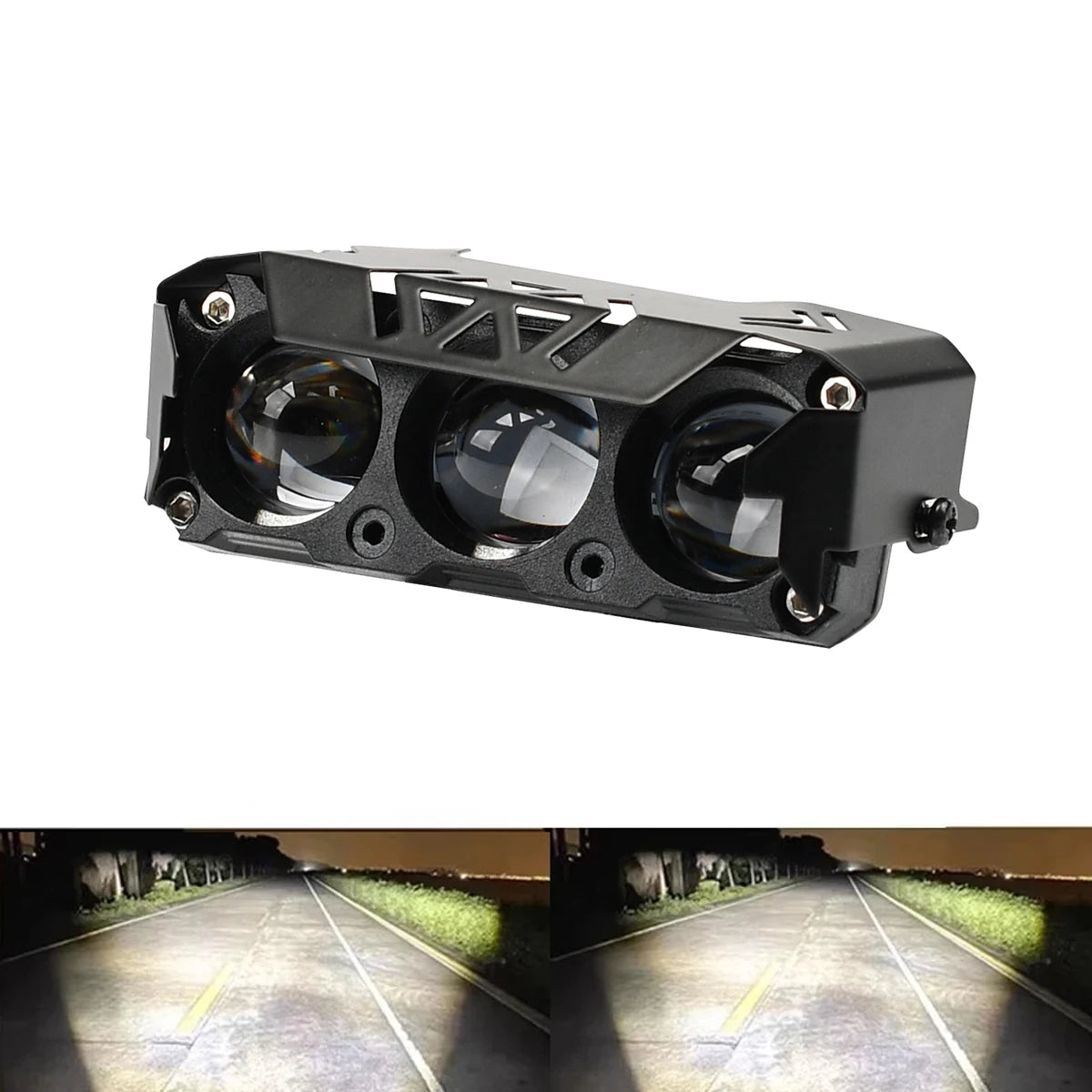 Dual-Color LED Spotlight Headlight for Vehicles