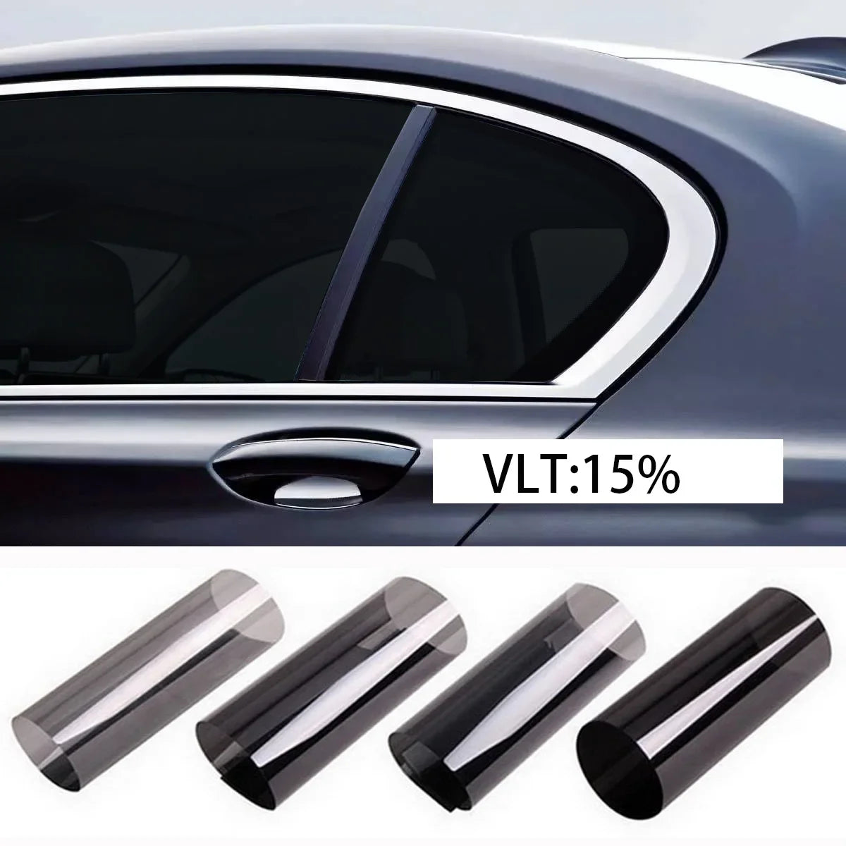 Rolls of clear window film used for automotive tinting and heat blocking