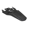 Black carbon fiber rear mudguards for a Sur-Ron S/X electric dirt bike.