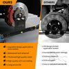 Comparison showing an upgraded automotive wheel alignment tool kit versus an older, limited model.