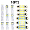 A set of 16 high-intensity LED car interior bulbs in various sizes and shapes.