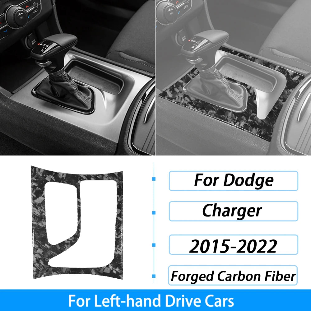 Calcomanías de fibra de carbono forjada para carros Dodge Charger de mano izquierda