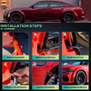 Installation steps for LED side marker lights with dynamic switchback on a red Dodge Charger.