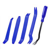 A set of blue and black plastic tools for removing car trim.