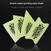 A set of yellow double-edged grinding wiper blades for polishing and scraping.