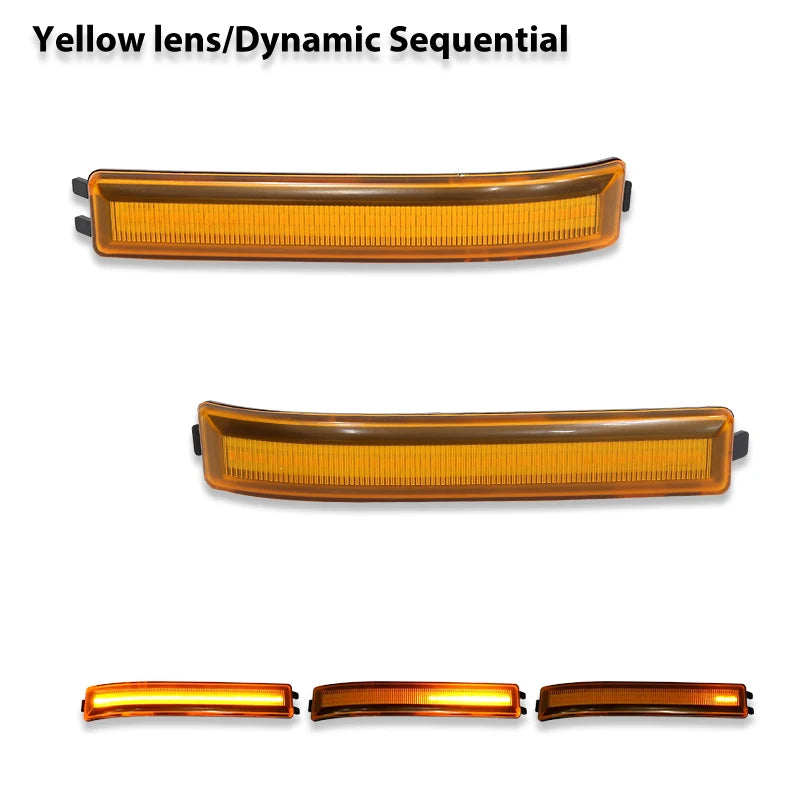 Amber LED side mirror marker lights for Ford F-150 and Raptor vehicles