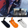 Set of three multi-functional car roof access steps and hooks in black orange and silver colors