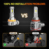 Comparison of Oxilam and other car headlight bulbs showing installation differences.
