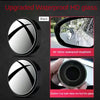 Black upgraded waterproof HD glass suction cup rearview mirror for blind spot