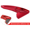 Red CNC aluminum steering wheel paddle shifter with a black adhesive tape component.