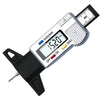 A digital tyre depth gauge with a scale showing 15.20 mm and an ON/OFF switch.