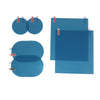 Set of blue anti-fog and rainproof film for car mirror protection