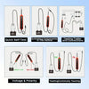 Diagrams showing the quick self-test, activating components, voltage and polarity checks, and continuity testing of a univers