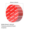 A circular red adhesive pad with the text YONGYU printed on it, shown next to its dimensions.