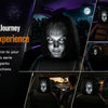 Imagen promocional de personas en asientos de coche con fundas para la cabeza de Ghost Face, enfatizando un giro escalofriant