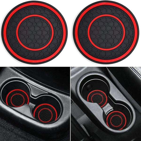 Dual Anti-Slip Car Coasters for Cup Holders