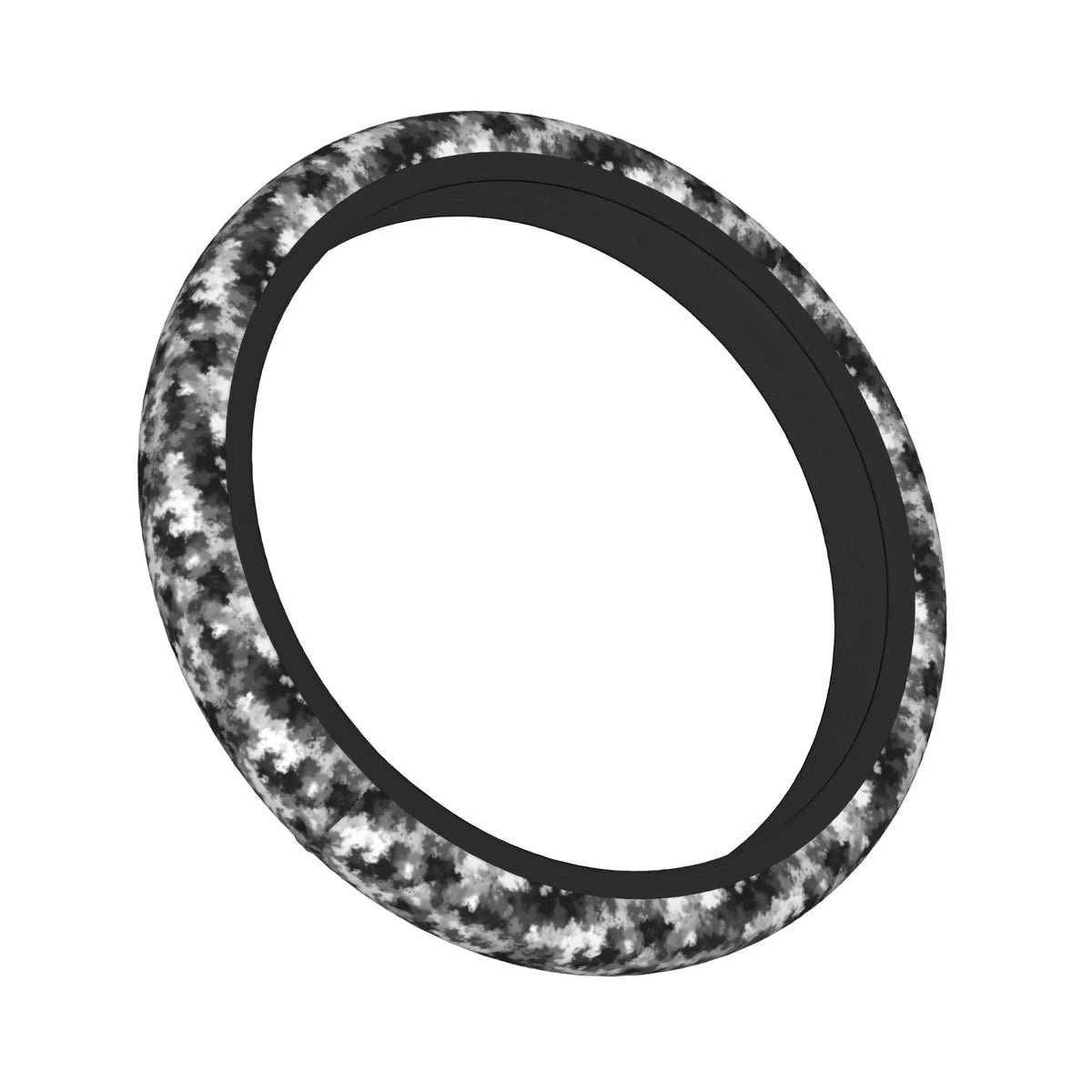Schwarze Lenkradabdeckung mit Tarnmuster