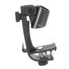 A black shockproof microphone clip designed for mounting on drums and instruments.