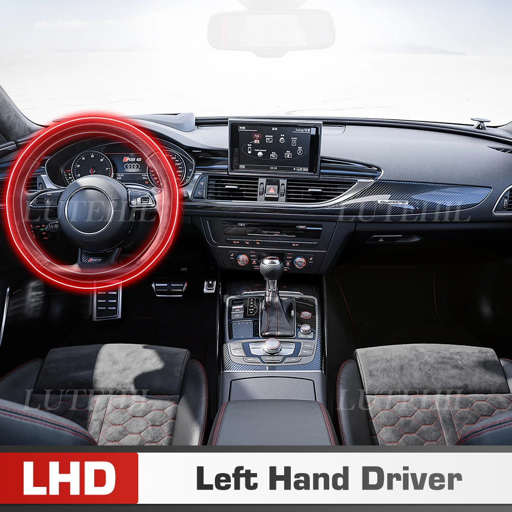 Interior view of a Ford Ranger showing the steering wheel, dashboard, and driver's seat.