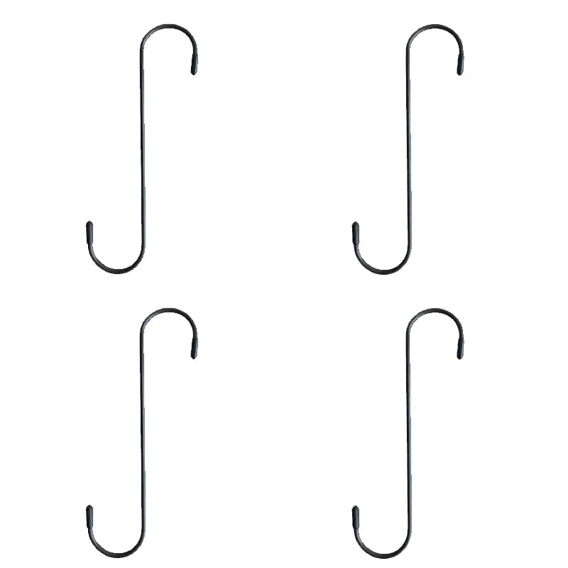 Four black suspension disc service brake caliper hooks shown in various shapes and sizes.