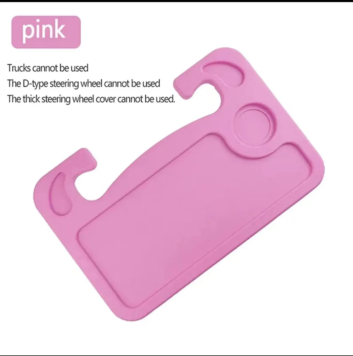 Rosa multifunktionale Organizer-Schale für Autos und Schreibtische mit verschiedenen Ausschnitten für verschiedene Radtypen.