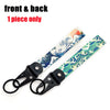 Front and back 1 piece only JDM car keychain lanyard featuring a blue and white wave pattern