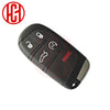 A black universal car key shell cover for Dodge, Jeep, and Chrysler vehicles with various buttons.