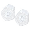 Two clear protective pads for a car wiper arm.